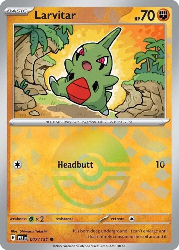 Larvitar (Poke Ball Pattern) 047/131 Holofoil SV: Prismatic Evolutions