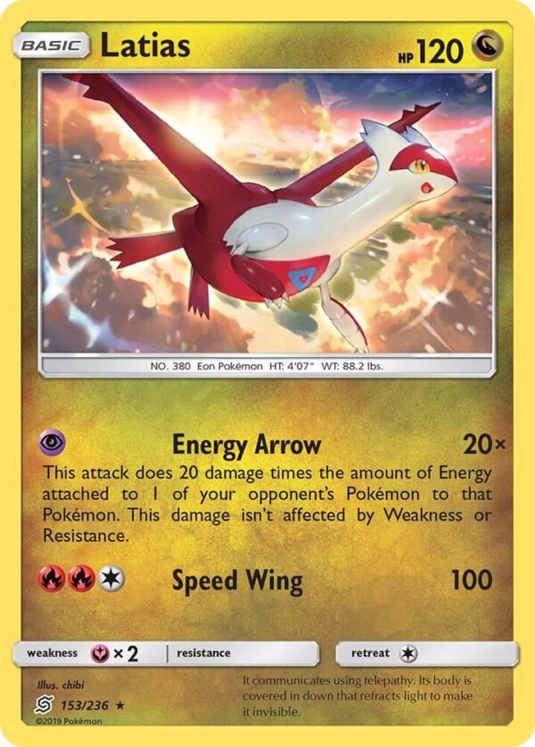 Latias 153/236 Reverse Holofoil SM – Unified Minds Latias 153/236 Reverse Holofoil SM – Unified Minds