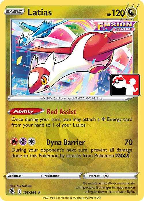 Latias 193/264 Normal Prize Pack Series Cards