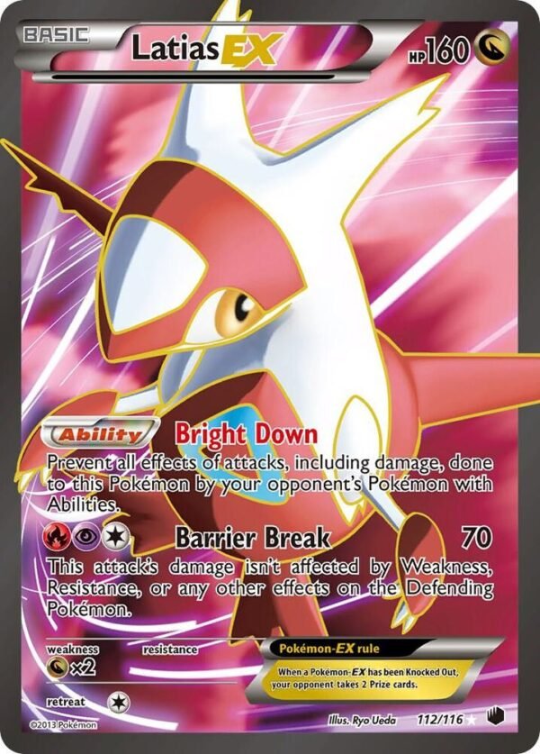 Latias EX (112 Full Art) 112/116 Holofoil Plasma Freeze Latias EX (112 Full Art) 112/116 Holofoil Plasma Freeze