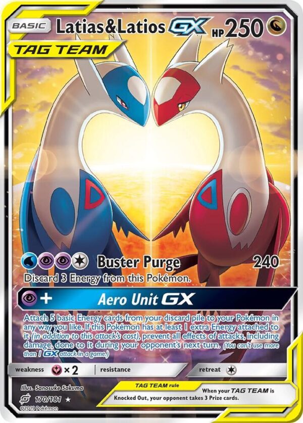 Latias & Latios GX (Alternate Full Art) 170/181 Holofoil SM – Team Up Latias & Latios GX (Alternate Full Art) 170/181 Holofoil SM – Team Up