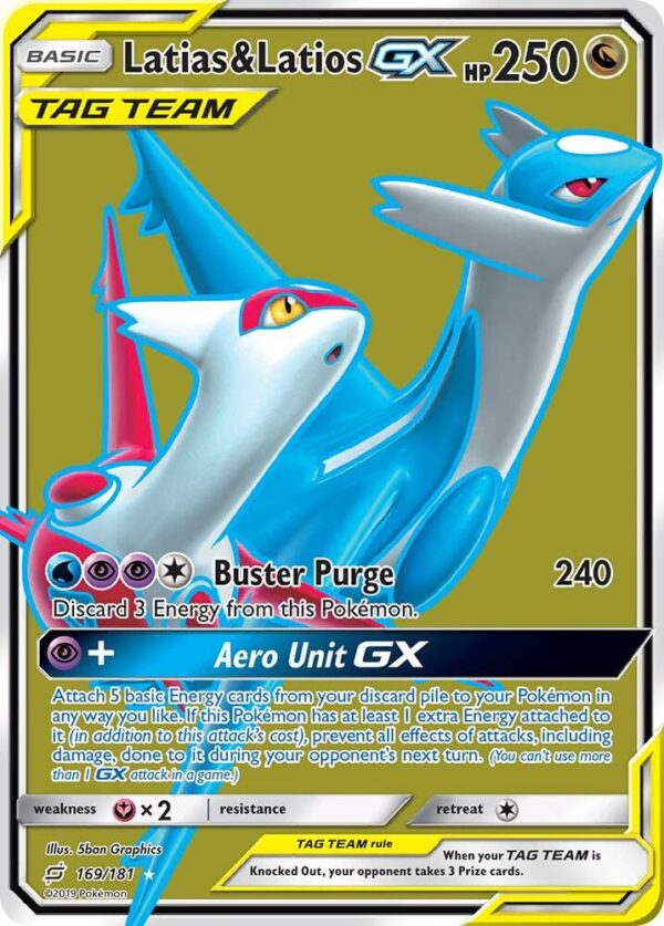 Latias & Latios GX (Full Art) 169/181 Holofoil SM – Team Up
