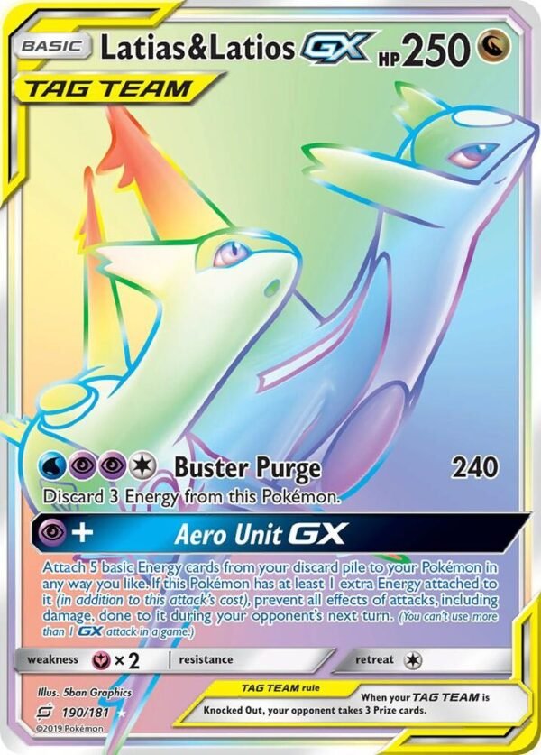 Latias & Latios GX (Secret) 190/181 Holofoil SM – Team Up