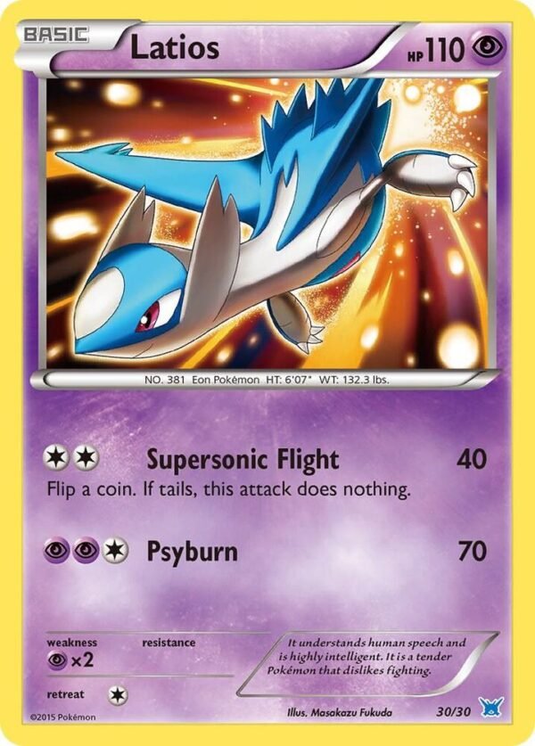 Latios (#30 Holo) 30/30 Holofoil XY Trainer Kit: Latias & Latios Latios (#30 Holo) 30/30 Holofoil XY Trainer Kit: Latias & Latios