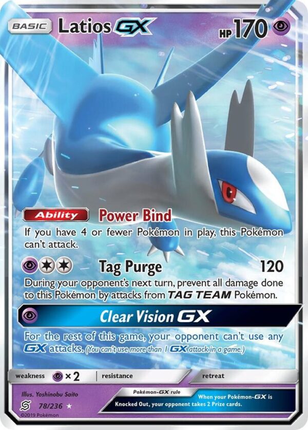 Latios GX 78/236 Holofoil SM – Unified Minds Latios GX 78/236 Holofoil SM – Unified Minds