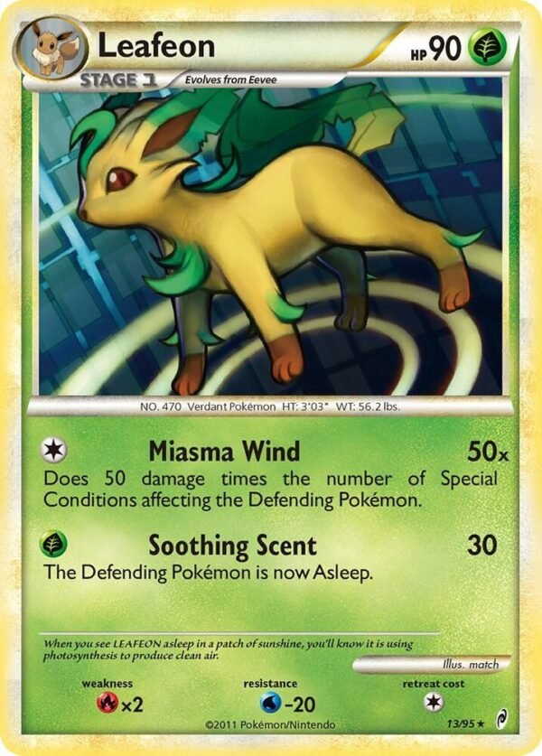 Leafeon 13/95 Reverse Holofoil Call of Legends