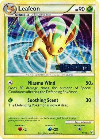 Leafeon 17/90 (Prerelease) Holofoil HGSS Promos Leafeon 17/90 (Prerelease) Holofoil HGSS Promos