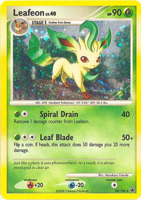 Leafeon 24/100 (DP Majestic Dawn) 024/100 Holofoil Deck Exclusives Leafeon 24/100 (DP Majestic Dawn) 024/100 Holofoil Deck Exclusives