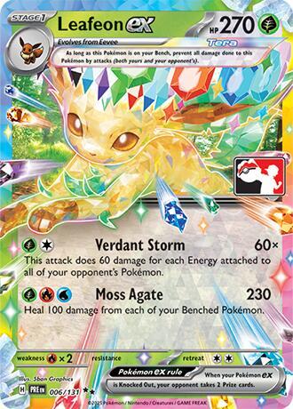 Leafeon ex 006/131 Holofoil Prize Pack Series Cards