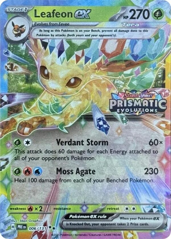 Leafeon ex 006/131 (Prismatic Evolutions Stamp) Holofoil Miscellaneous Cards & Products