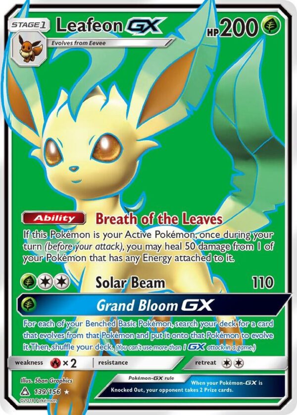 Leafeon GX (Full Art) 139/156 Holofoil SM – Ultra Prism