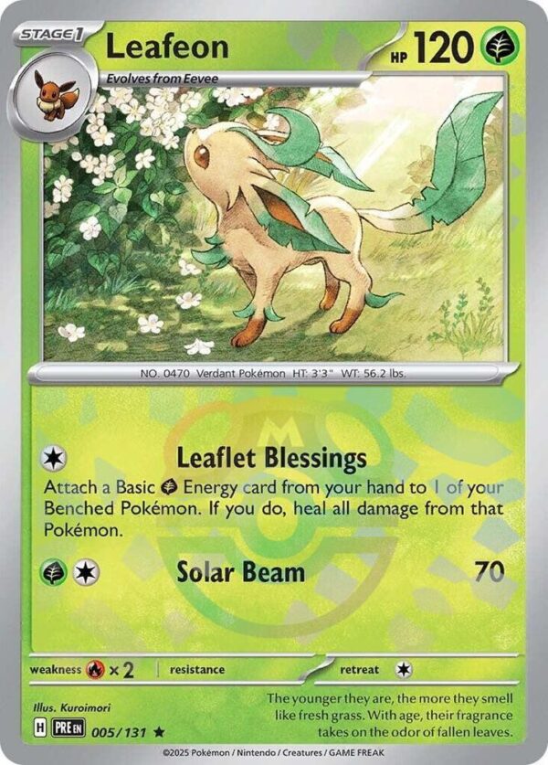 Leafeon (Master Ball Pattern) 005/131 Holofoil SV: Prismatic Evolutions