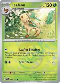 Leafeon (Master Ball Pattern) | 005/131 | Holofoil | SV: Prismatic Evolutions