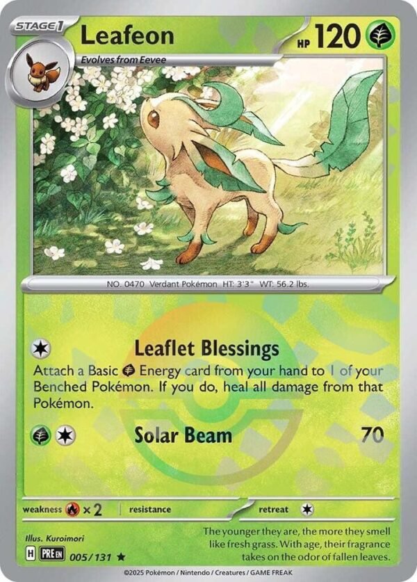 Leafeon (Poke Ball Pattern) 005/131 Holofoil SV: Prismatic Evolutions