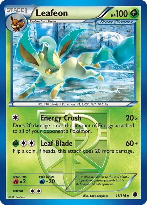 Leafeon (Team Plasma) 11/116 Normal Plasma Freeze Leafeon (Team Plasma) 11/116 Normal Plasma Freeze