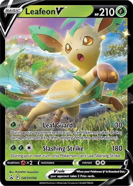 Leafeon V SWSH194 Holofoil SWSH: Sword & Shield Promo Cards Leafeon V SWSH194 Holofoil SWSH: Sword & Shield Promo Cards