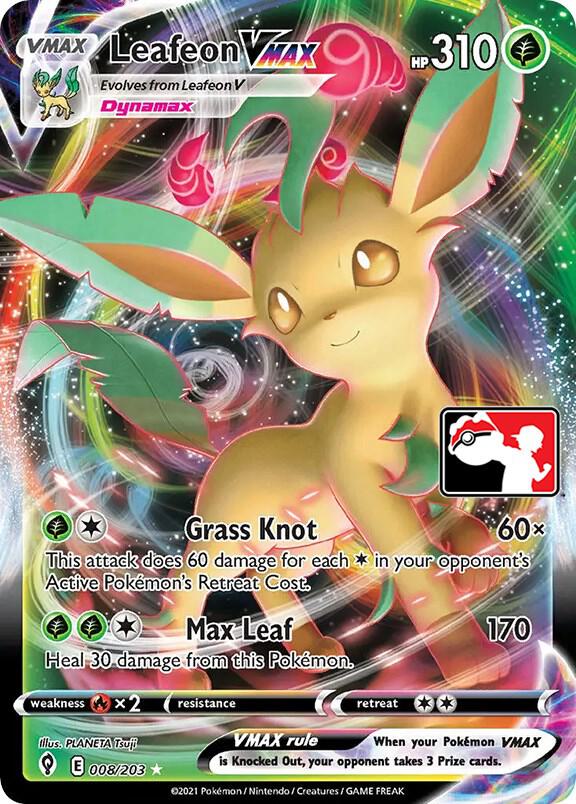 Leafeon VMAX 008/203 Holofoil Prize Pack Series Cards