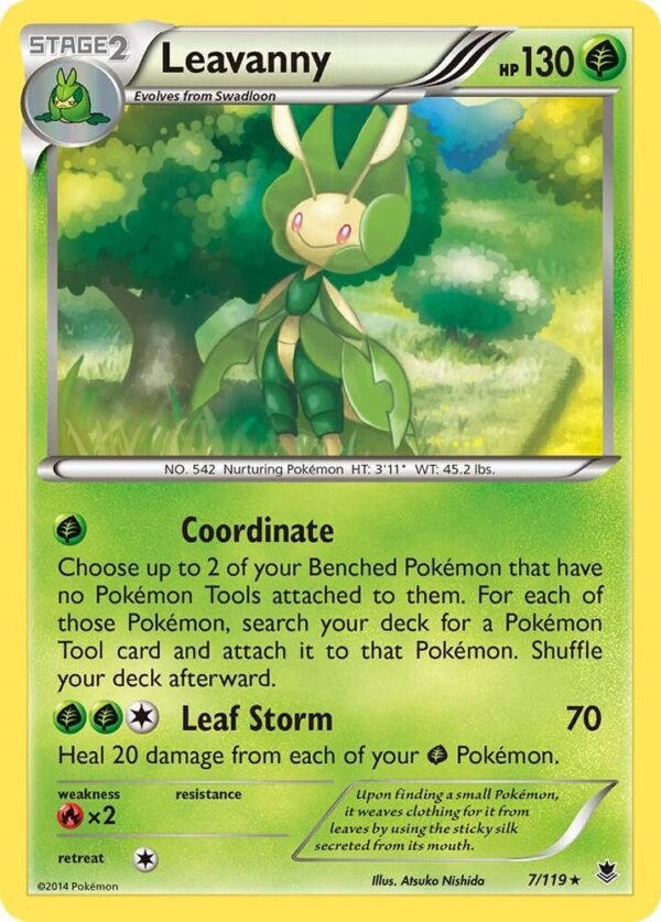 Leavanny 7/119 Reverse Holofoil XY – Phantom Forces
