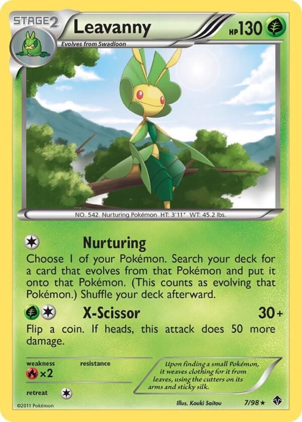 Leavanny (7) 7/98 Reverse Holofoil Emerging Powers Leavanny (7) 7/98 Reverse Holofoil Emerging Powers