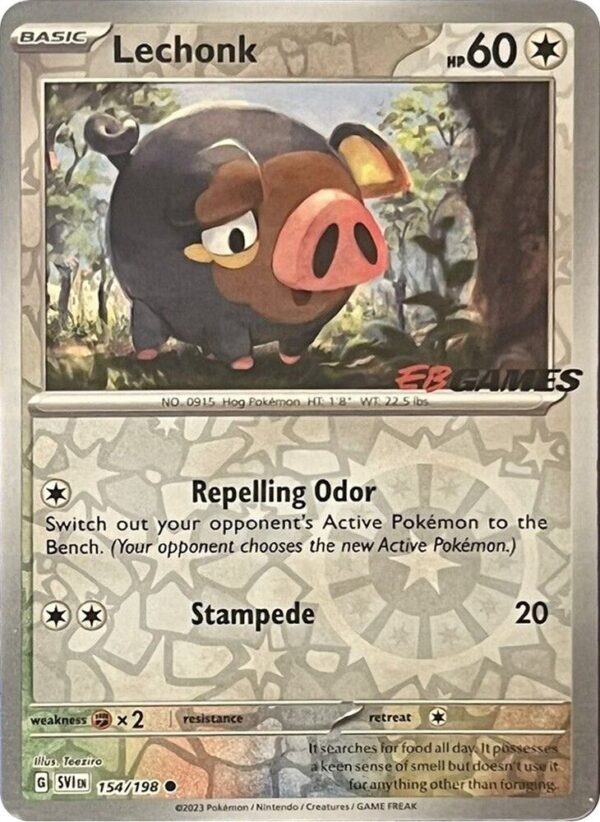 Lechonk 154/198 (EB Games Promo) Reverse Holofoil Miscellaneous Cards & Products