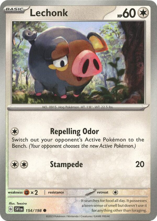 Lechonk 154/198 Reverse Holofoil SV01: Scarlet & Violet Base Set