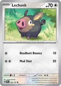 Lechonk | 182/197 | Reverse Holofoil | SV03: Obsidian Flames