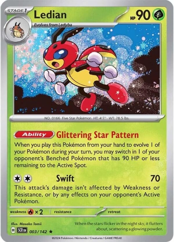 Ledian 003/142 Holofoil SV07: Stellar Crown Ledian 003/142 Holofoil SV07: Stellar Crown