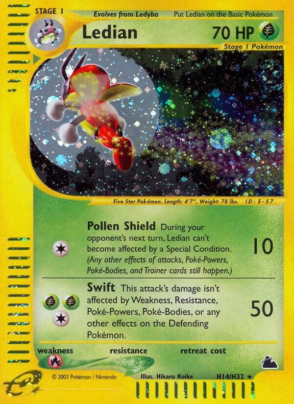 Ledian (H14) H14/H32 Holofoil Skyridge Ledian (H14) H14/H32 Holofoil Skyridge