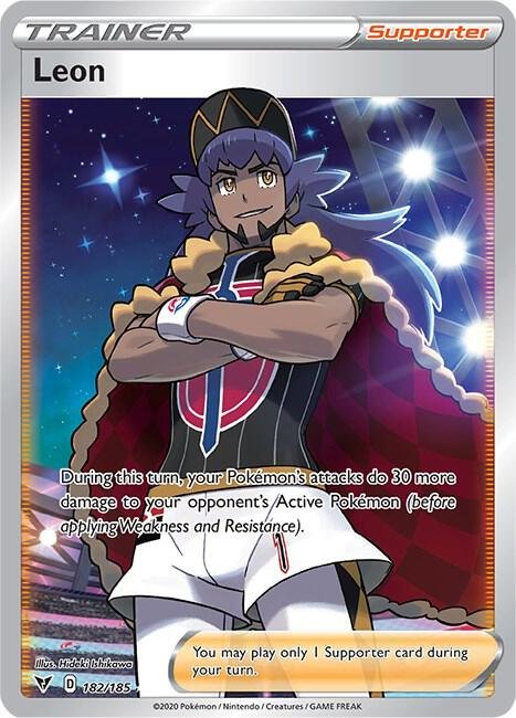 Leon (Full Art) 182/185 Holofoil SWSH04: Vivid Voltage Leon (Full Art) 182/185 Holofoil SWSH04: Vivid Voltage