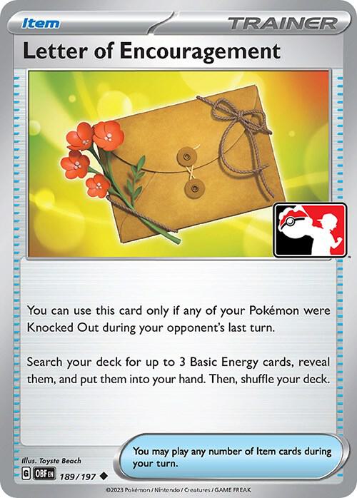 Letter of Encouragement 189/197 Normal Prize Pack Series Cards