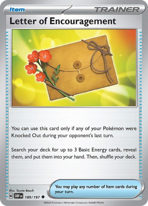 Letter of Encouragement 189/197 Normal SV03: Obsidian Flames