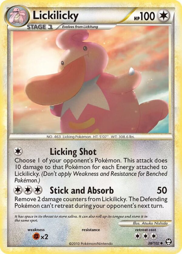 Lickilicky 38/102 Reverse Holofoil Triumphant Lickilicky 38/102 Reverse Holofoil Triumphant