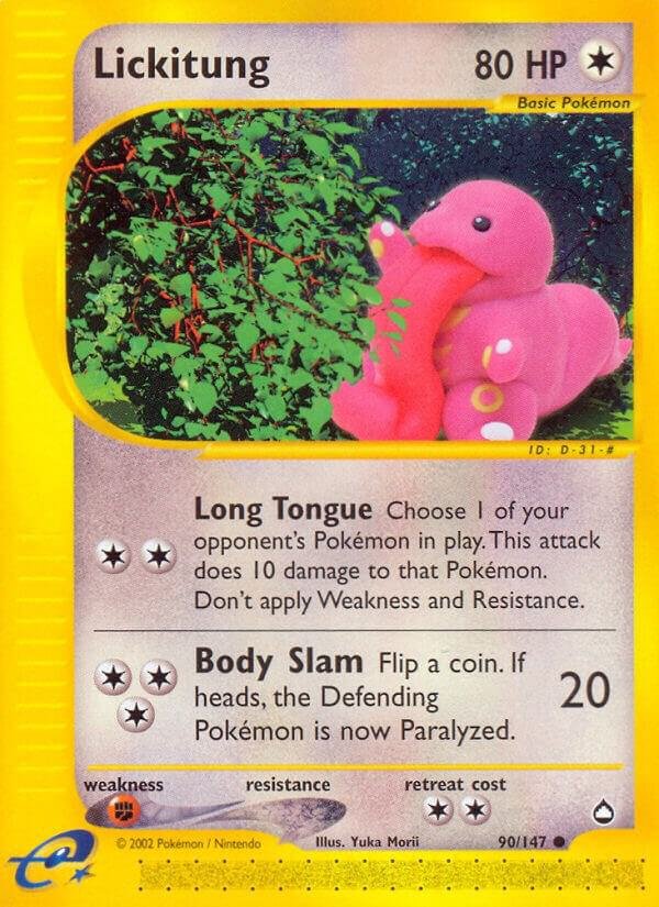 Lickitung 090/147 Reverse Holofoil Aquapolis