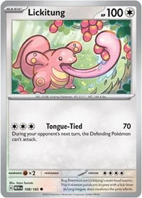 Lickitung | 108/165 | Reverse Holofoil | SV: Scarlet & Violet 151