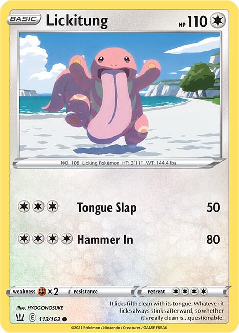 Lickitung 113/163 Normal SWSH05: Battle Styles