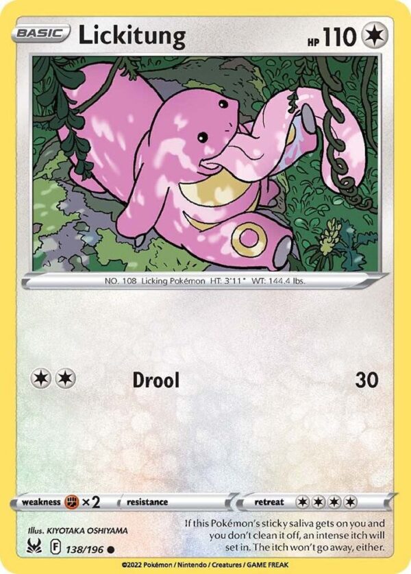 Lickitung 138/196 Normal SWSH11: Lost Origin