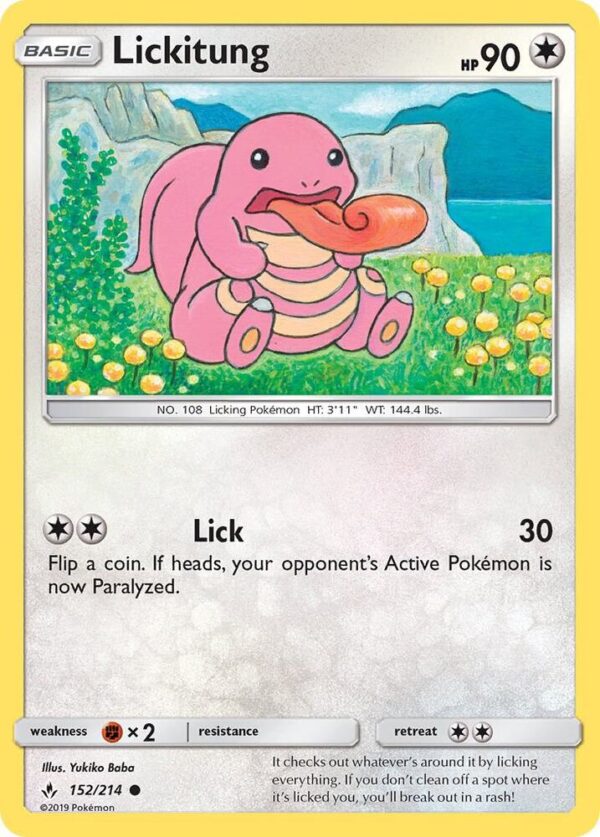 Lickitung 152/214 Normal SM – Unbroken Bonds Lickitung 152/214 Normal SM – Unbroken Bonds