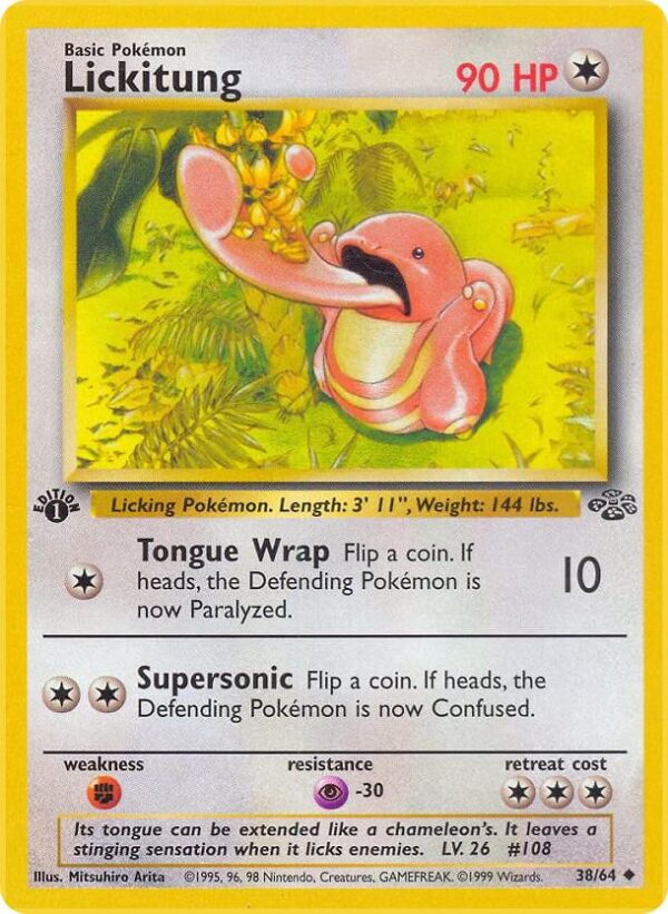 Lickitung 38/64 1st Edition Jungle Lickitung 38/64 1st Edition Jungle
