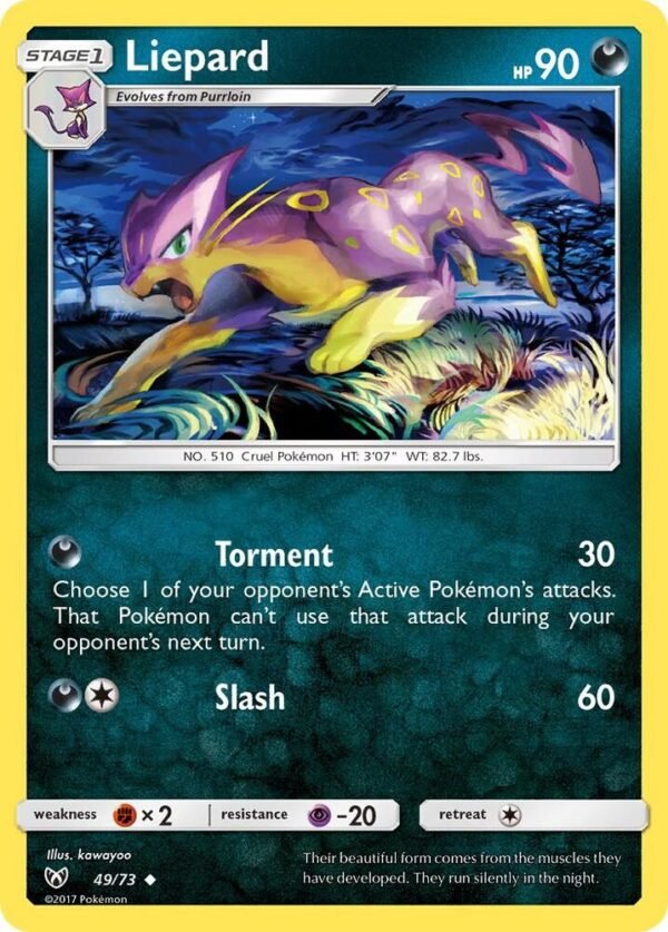 Liepard 49/73 Reverse Holofoil Shining Legends Liepard 49/73 Reverse Holofoil Shining Legends