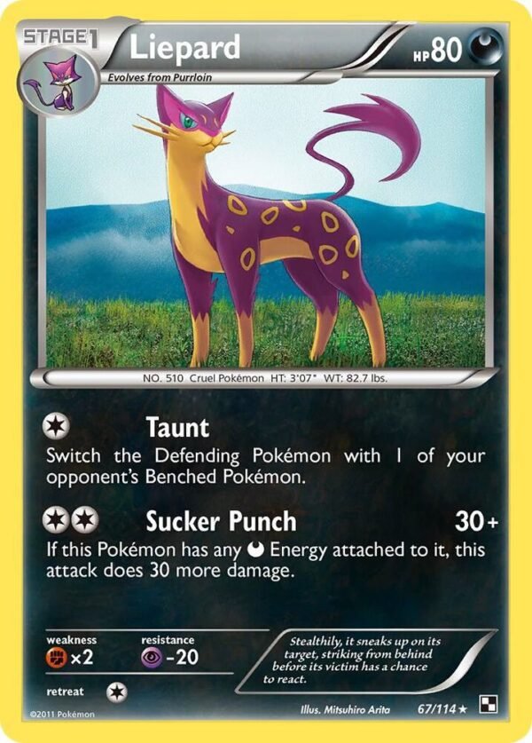 Liepard 67/114 Reverse Holofoil Black and White Liepard 67/114 Reverse Holofoil Black and White