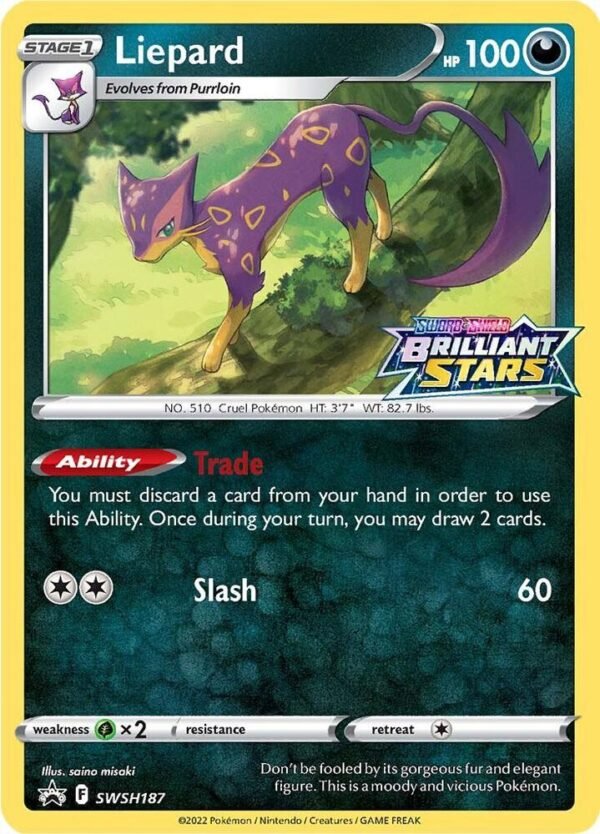 Liepard SWSH187 Holofoil SWSH: Sword & Shield Promo Cards Liepard SWSH187 Holofoil SWSH: Sword & Shield Promo Cards