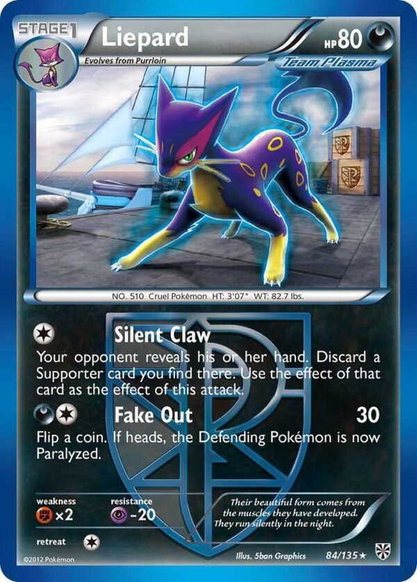 Liepard (Team Plasma) 84/135 Reverse Holofoil Plasma Storm