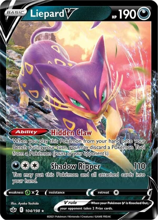 Liepard V 104/198 Holofoil SWSH06: Chilling Reign