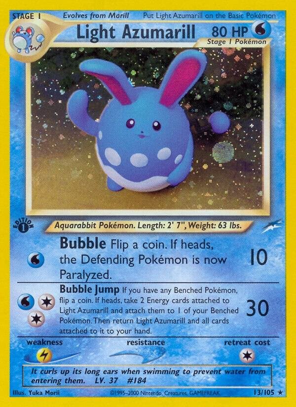 Light Azumarill 013/105 Unlimited Holofoil Neo Destiny Light Azumarill 013/105 Unlimited Holofoil Neo Destiny