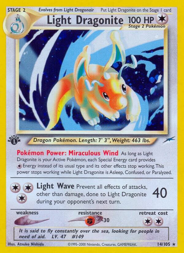 Light Dragonite 014/105 1st Edition Holofoil Neo Destiny Light Dragonite 014/105 1st Edition Holofoil Neo Destiny