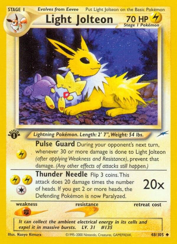 Light Jolteon 048/105 1st Edition Neo Destiny
