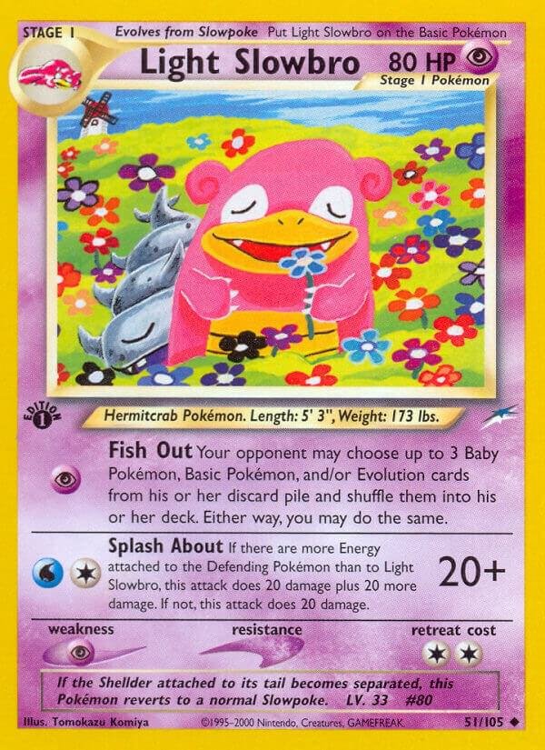 Light Slowbro 051/105 1st Edition Neo Destiny Light Slowbro 051/105 1st Edition Neo Destiny