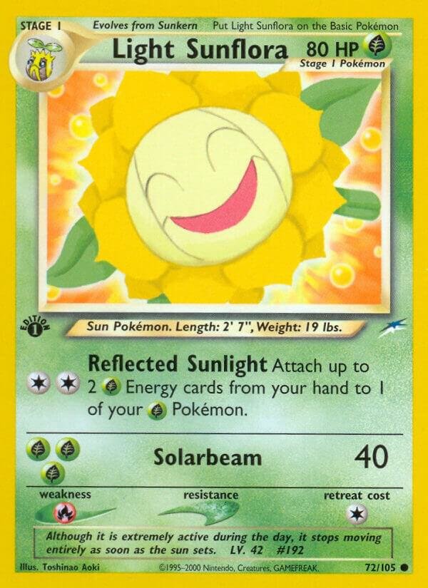 Light Sunflora 072/105 1st Edition Neo Destiny