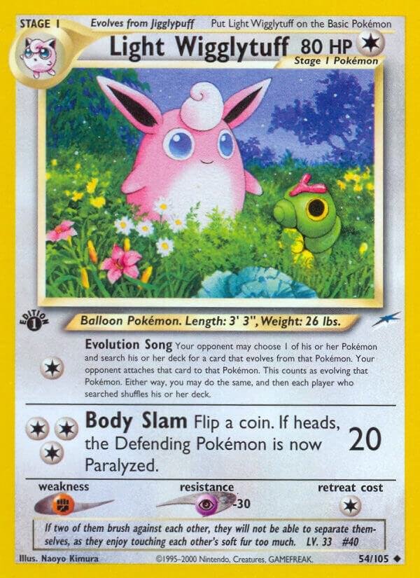 Light Wigglytuff 054/105 1st Edition Neo Destiny