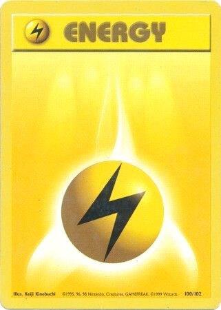 Lightning Energy 100/102 Normal Base Set Lightning Energy 100/102 Normal Base Set